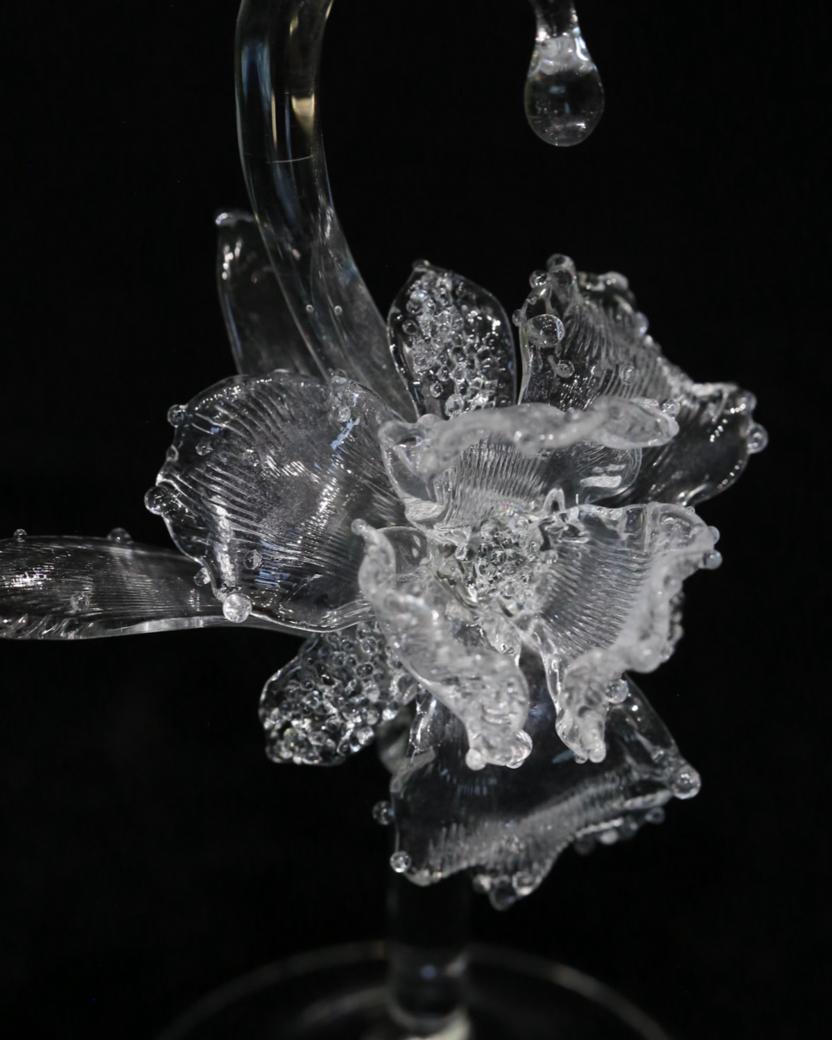 Bougeoir en verre Iris — Décoration d'intérieur faite main — AmberoOasis × SHIMENG拾梦