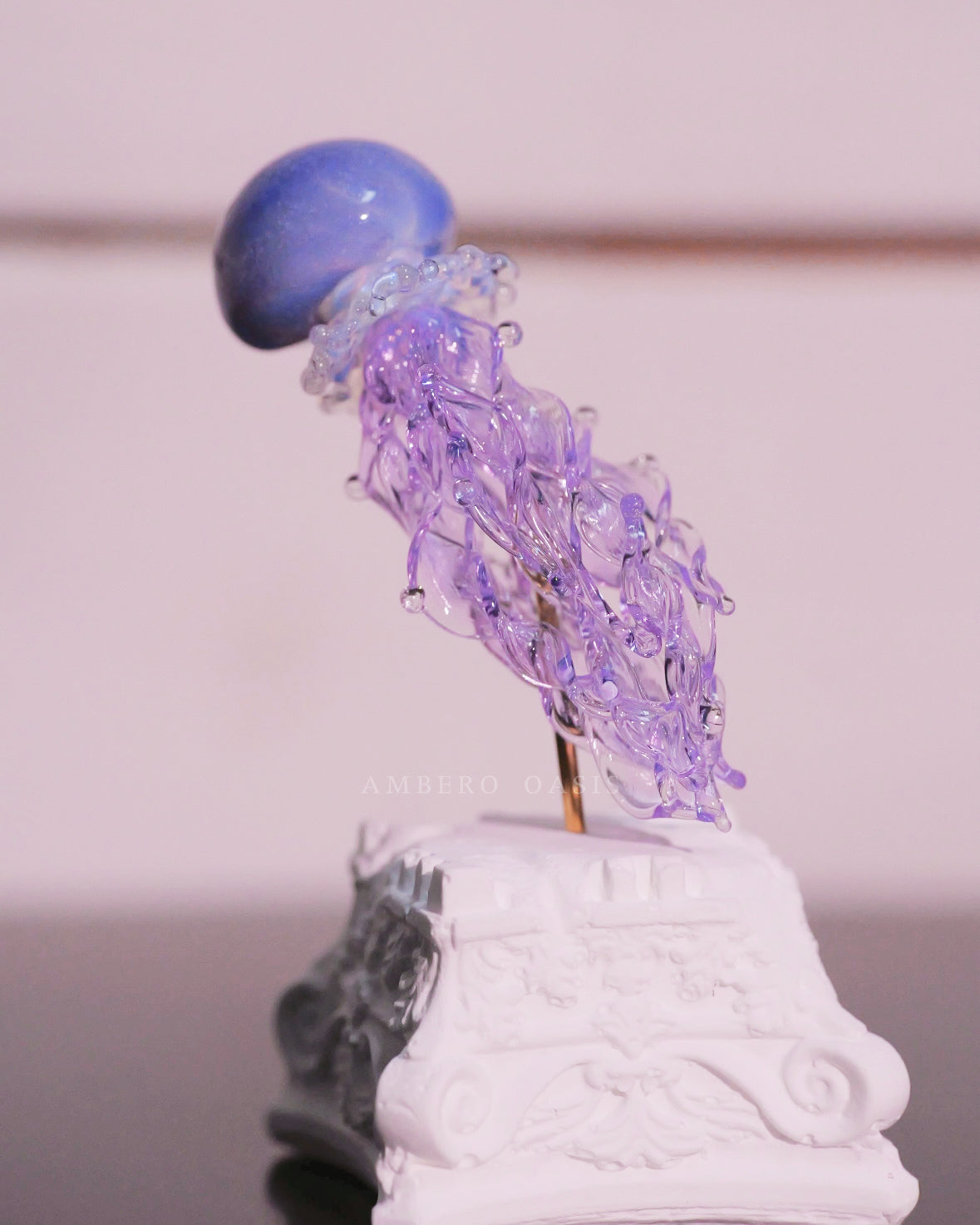 Ocean Blue Series: Hand-Blown Glass Jellyfish Blind Box-Ambero Oasis