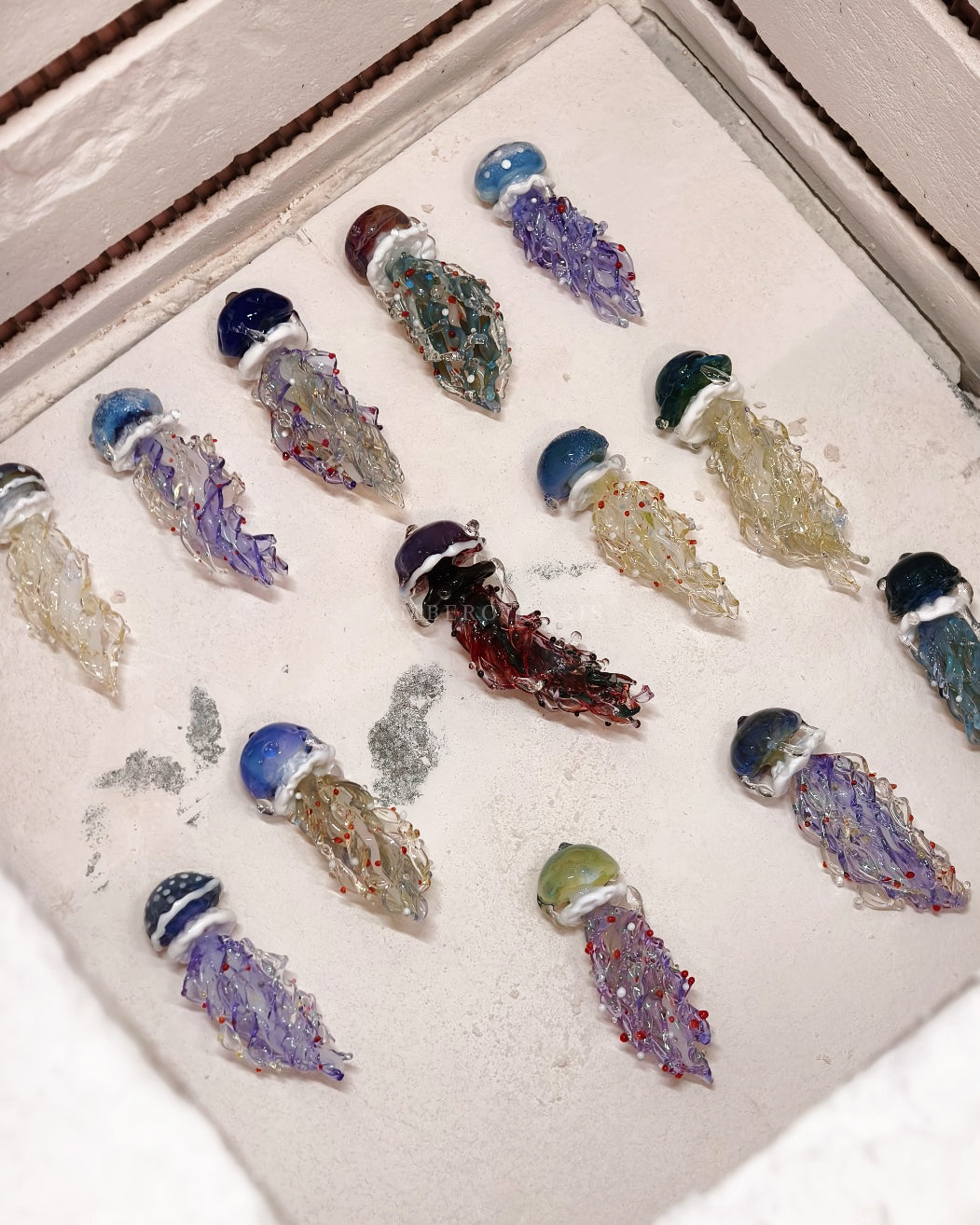 Ocean Blue Series: Hand-Blown Glass Jellyfish Blind Box-Ambero Oasis