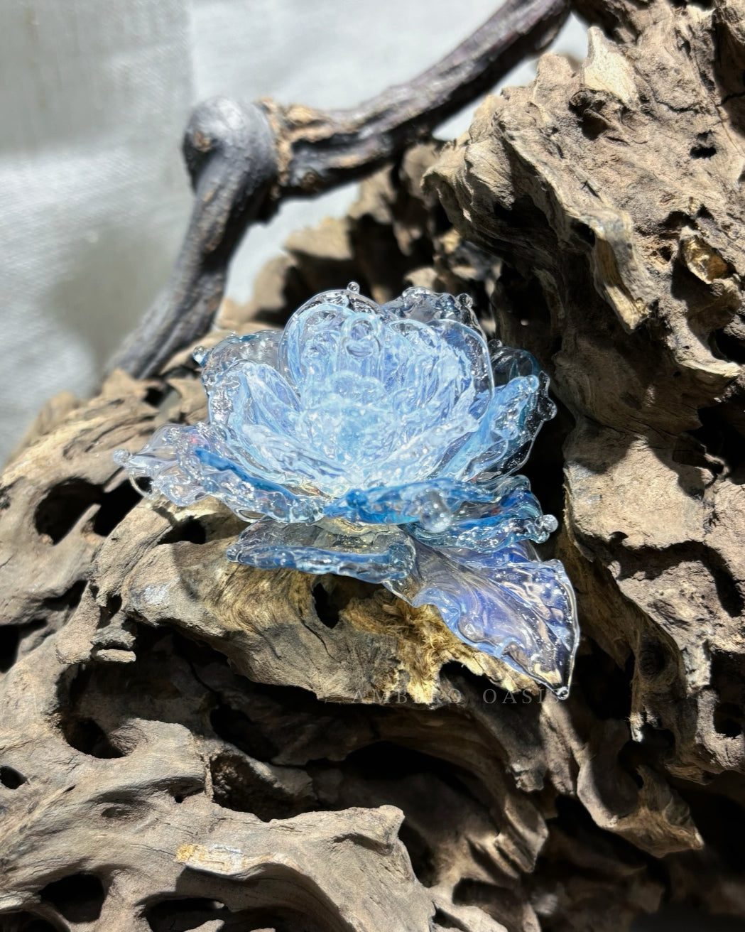 Handcrafted Glass Incense Holder | Custom Color -AmberoOasis × SHIMENG拾梦