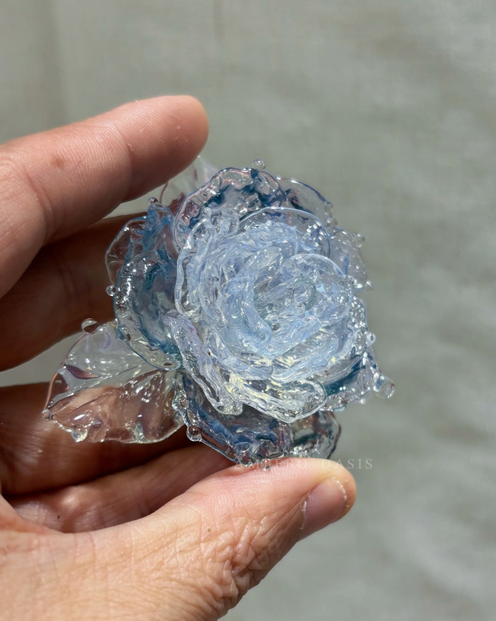 Handcrafted Glass Incense Holder | Custom Color -AmberoOasis × SHIMENG拾梦