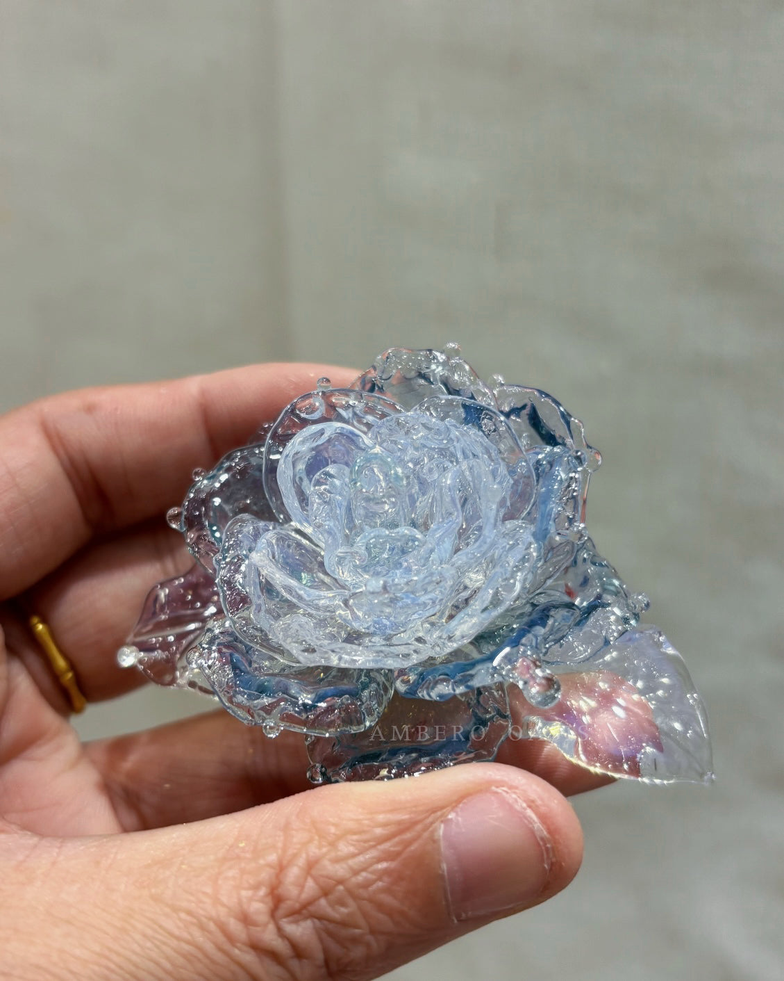 Handcrafted Glass Incense Holder | Custom Color -AmberoOasis × SHIMENG拾梦