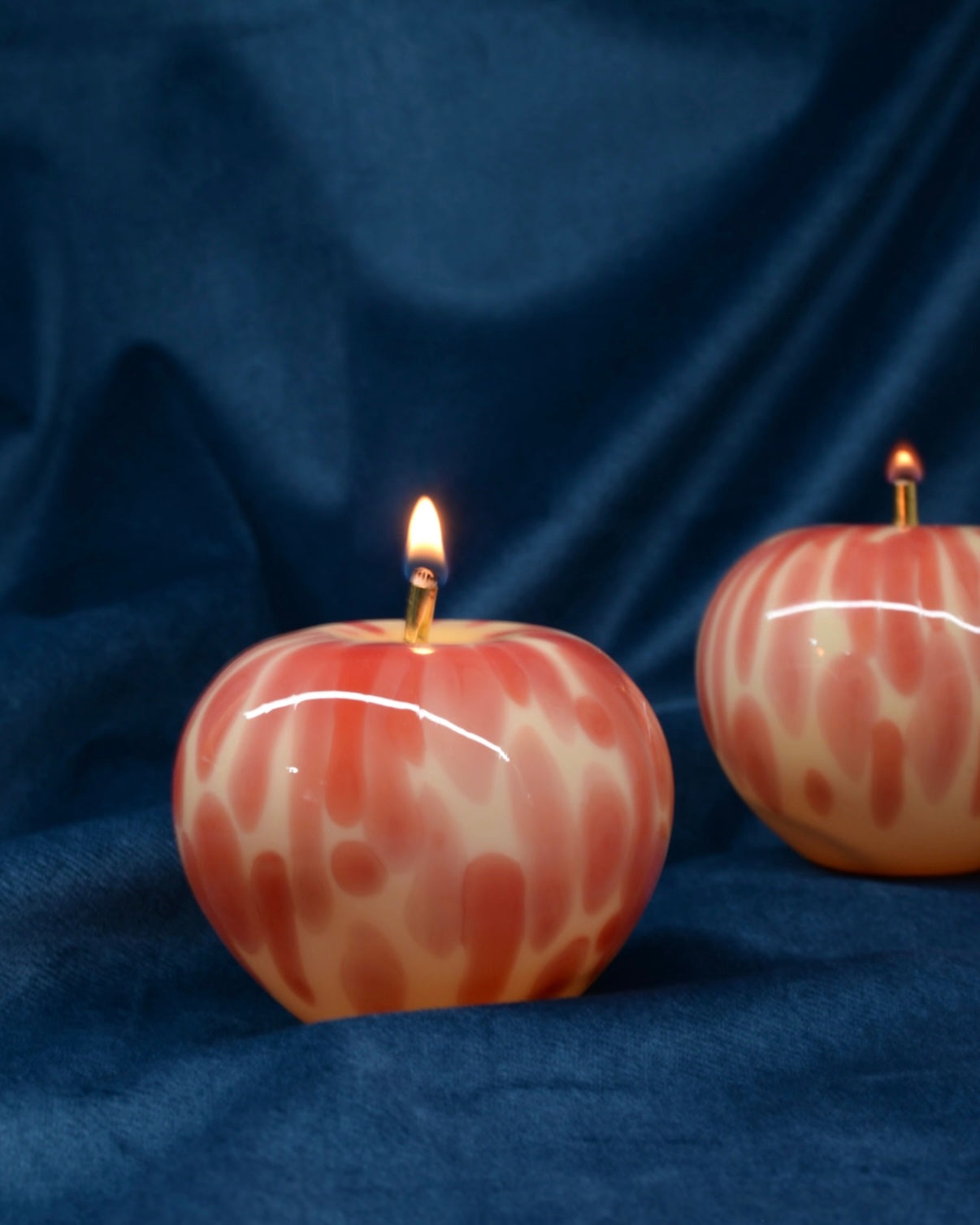 High-borosilicate glass apple-shaped ghee lamp, holiday home decor