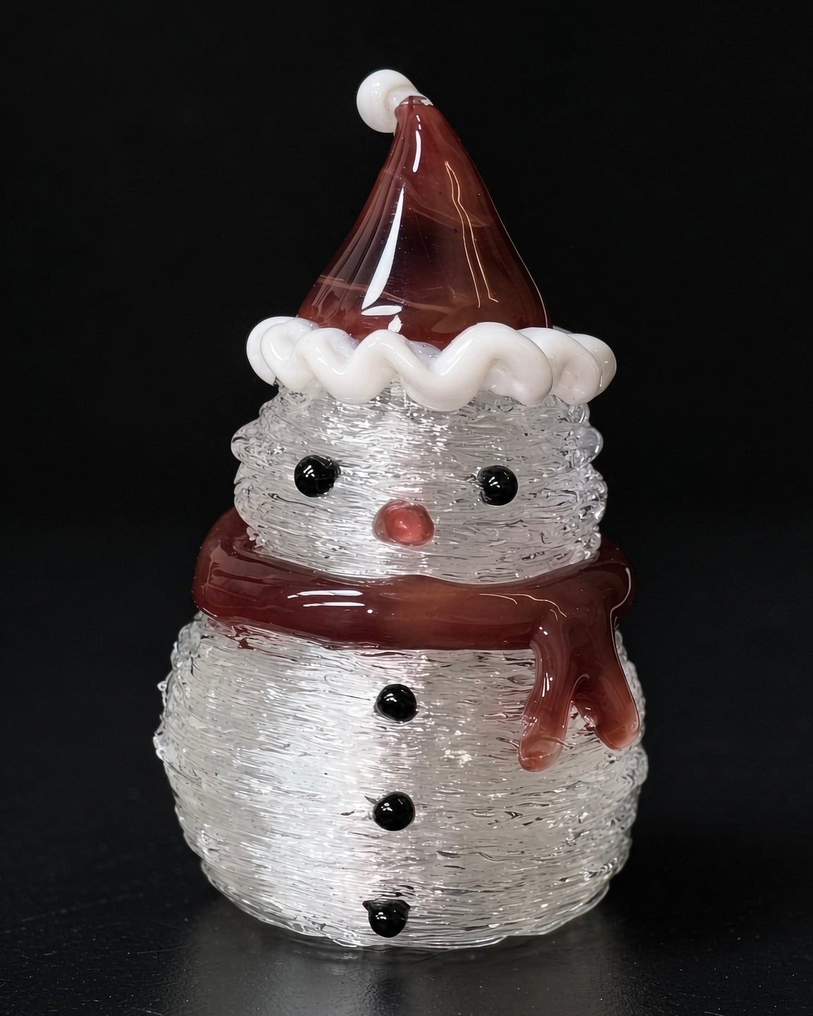 Lampworked Glass Snowman – Christmas decor, Christmas Gift