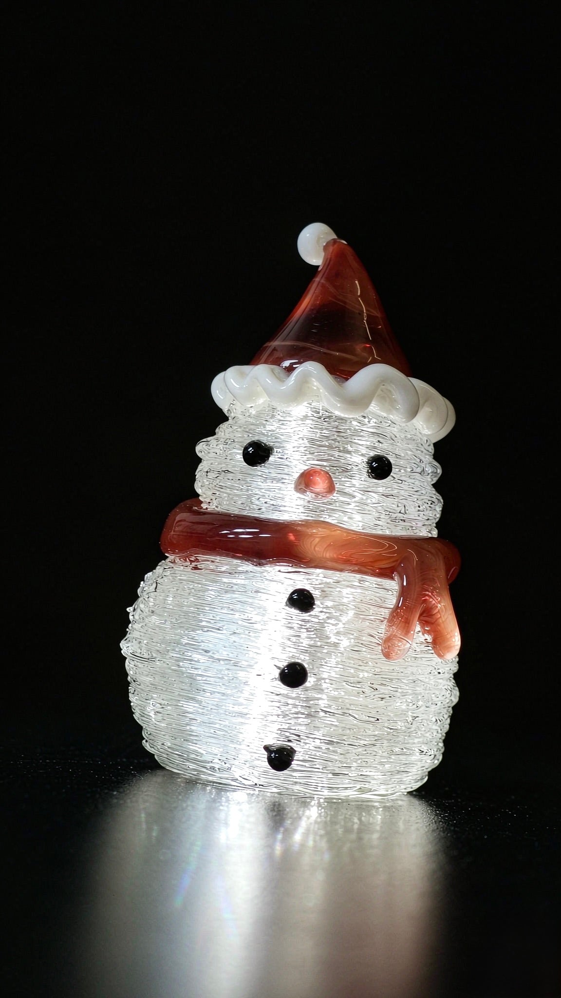 Lampworked Glass Snowman – Christmas decor, Christmas Gift